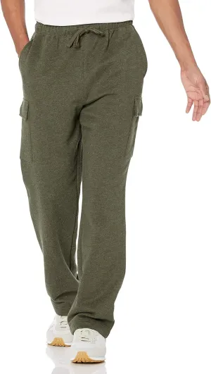 Amazon Essentials Men's Cargo Fleece Sweatpant with Open Hem
