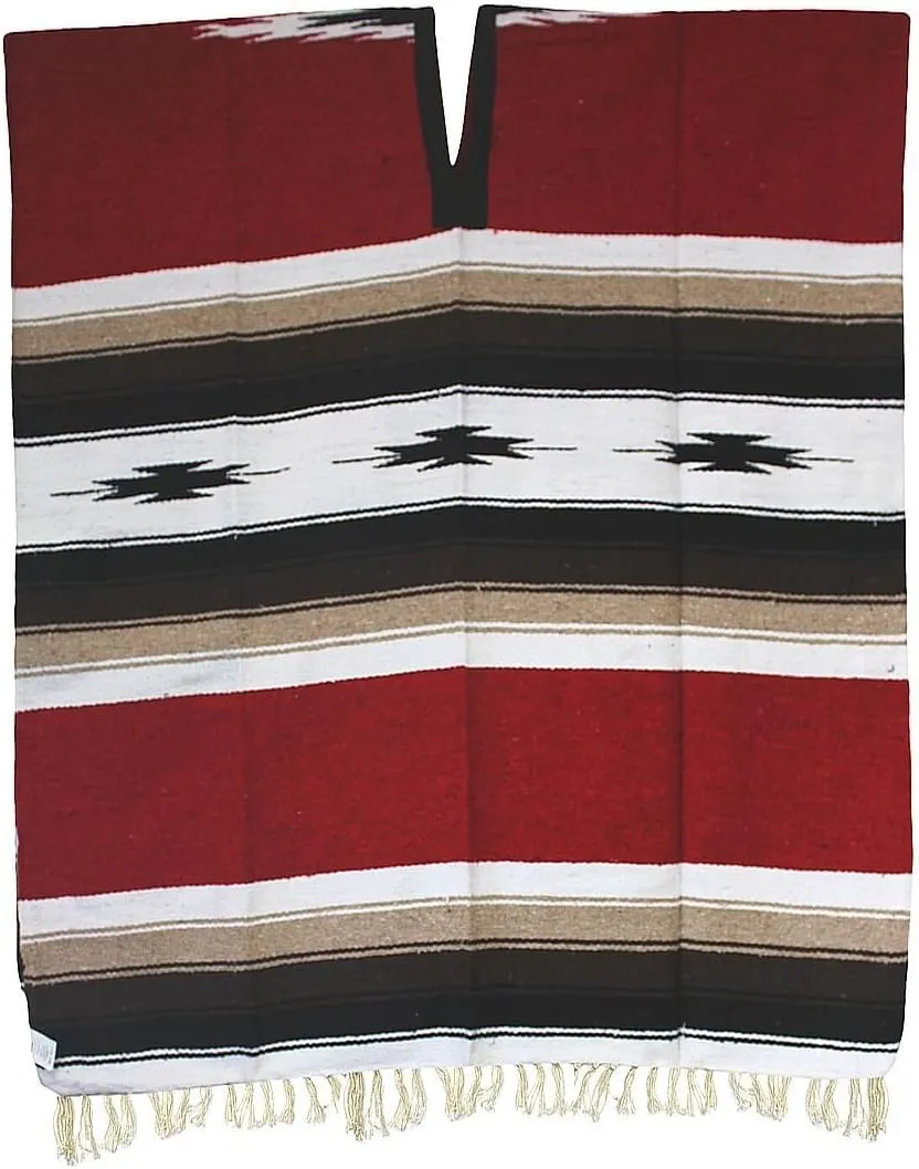 Del Mex Mexican Diamond Woven Eastwood Poncho