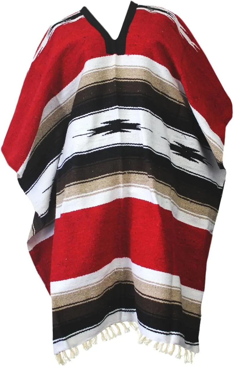 Del Mex Mexican Diamond Woven Eastwood Poncho
