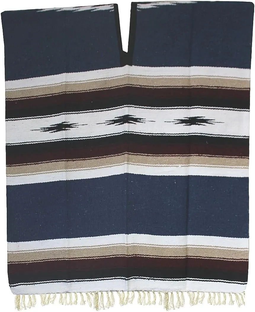 Del Mex Mexican Diamond Woven Eastwood Poncho