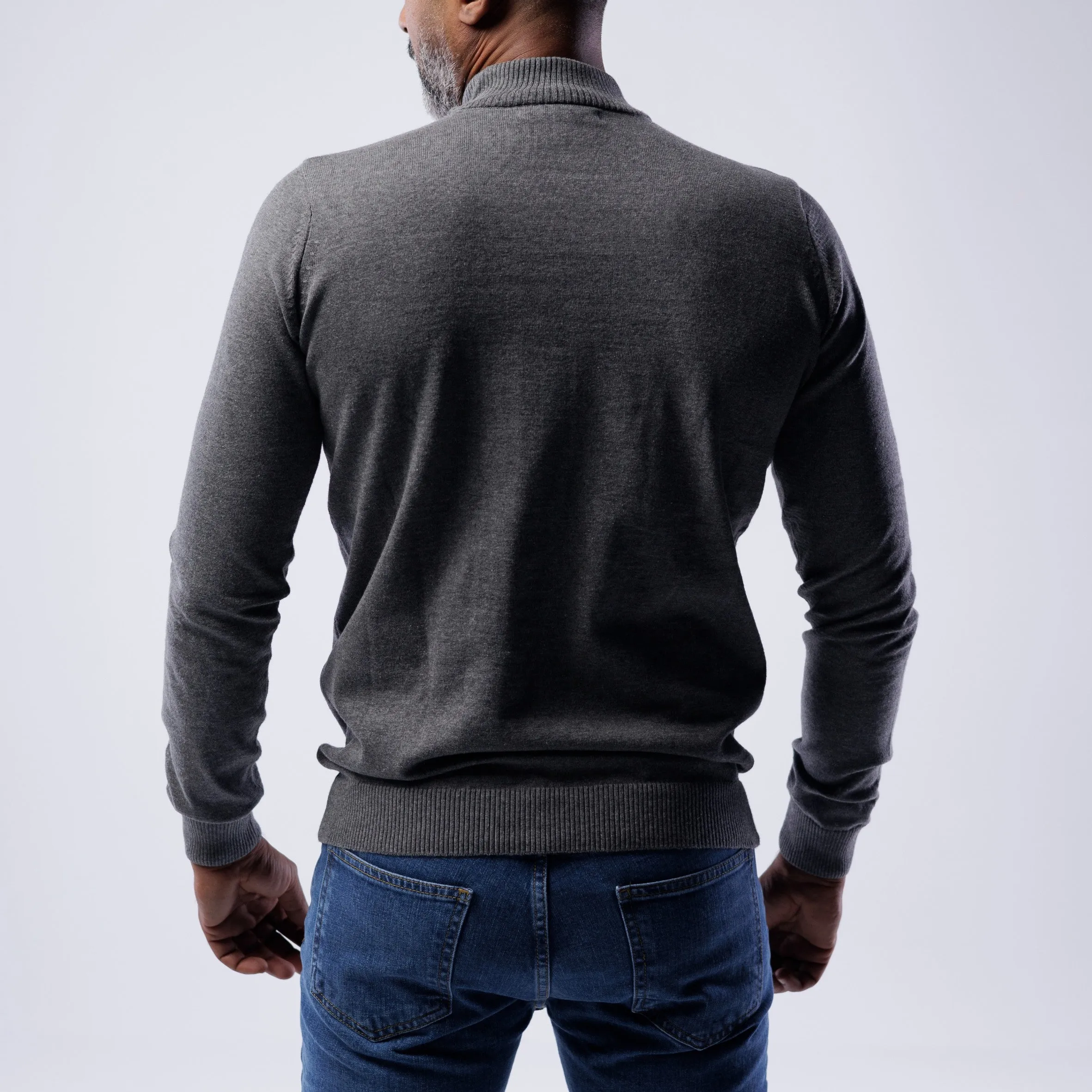 HIGH NECK COTTON PULLOVER