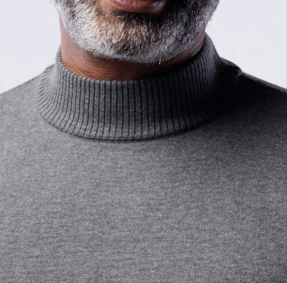 HIGH NECK COTTON PULLOVER