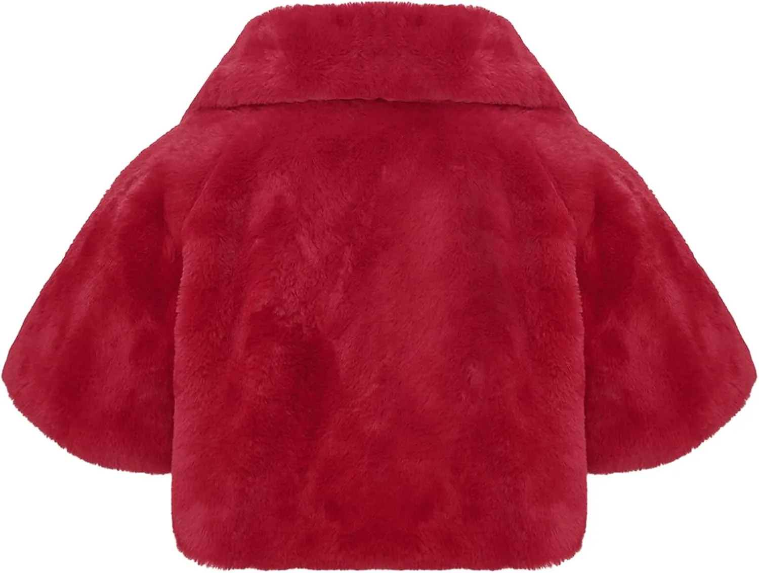 iiniim Toddler Baby Girls Faux Fur Coat Cloak Jacket Dress Cover Cape Poncho for Wedding Birthday Winter Warm Outerwear