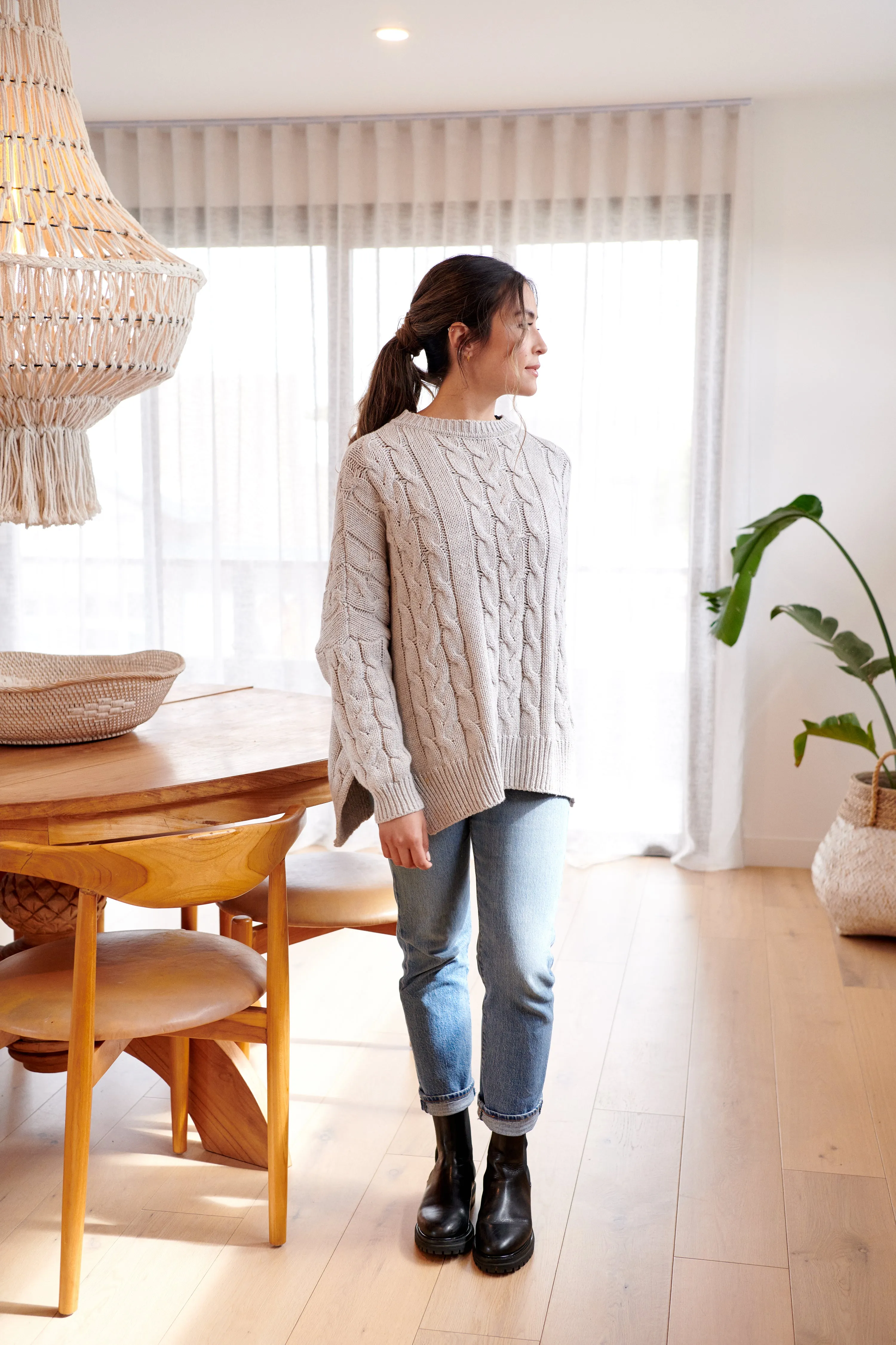 Vapour Soft Touch Cable Pullover